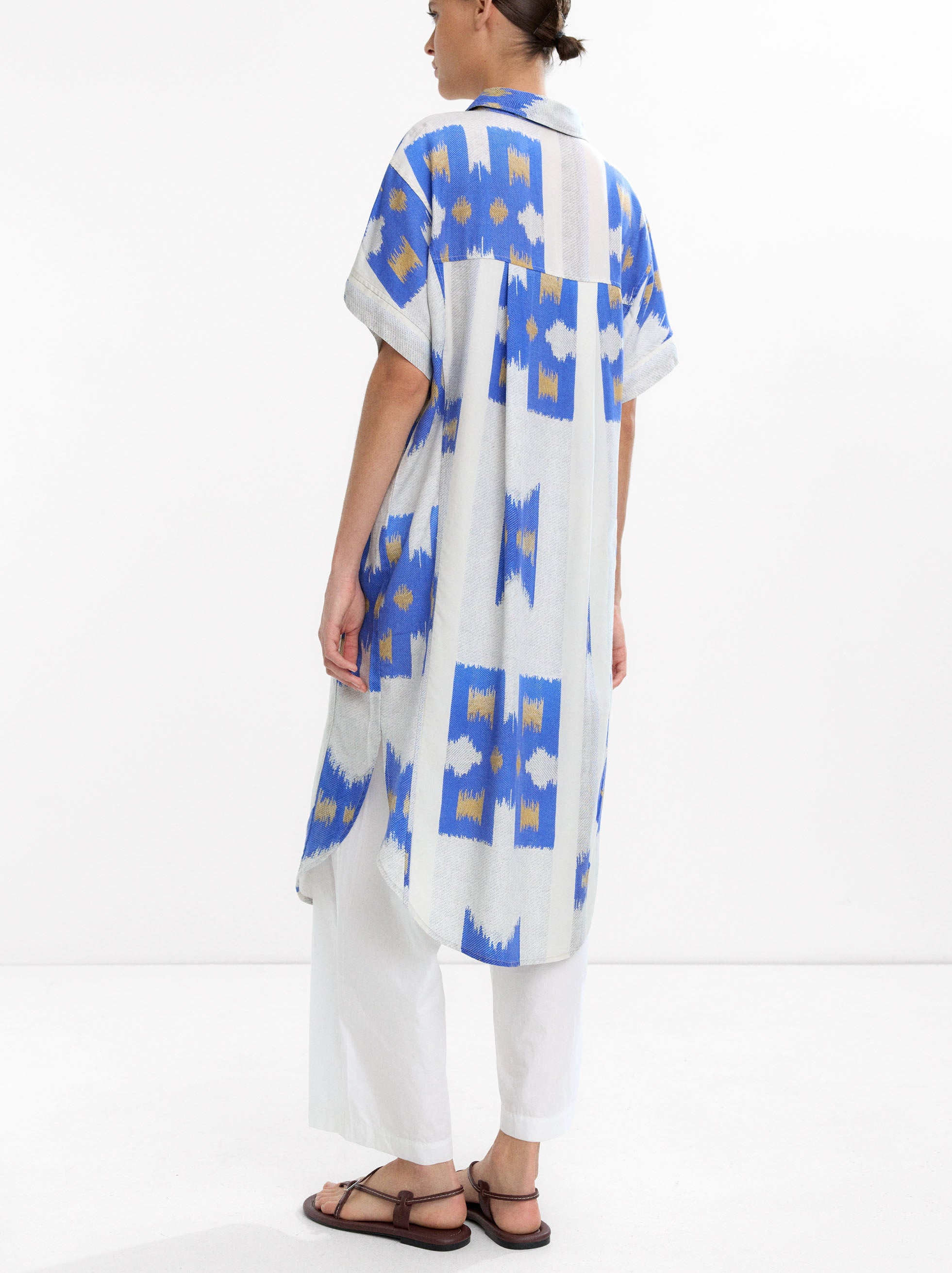 Vestido Camisero Estampado 100% Lyocell