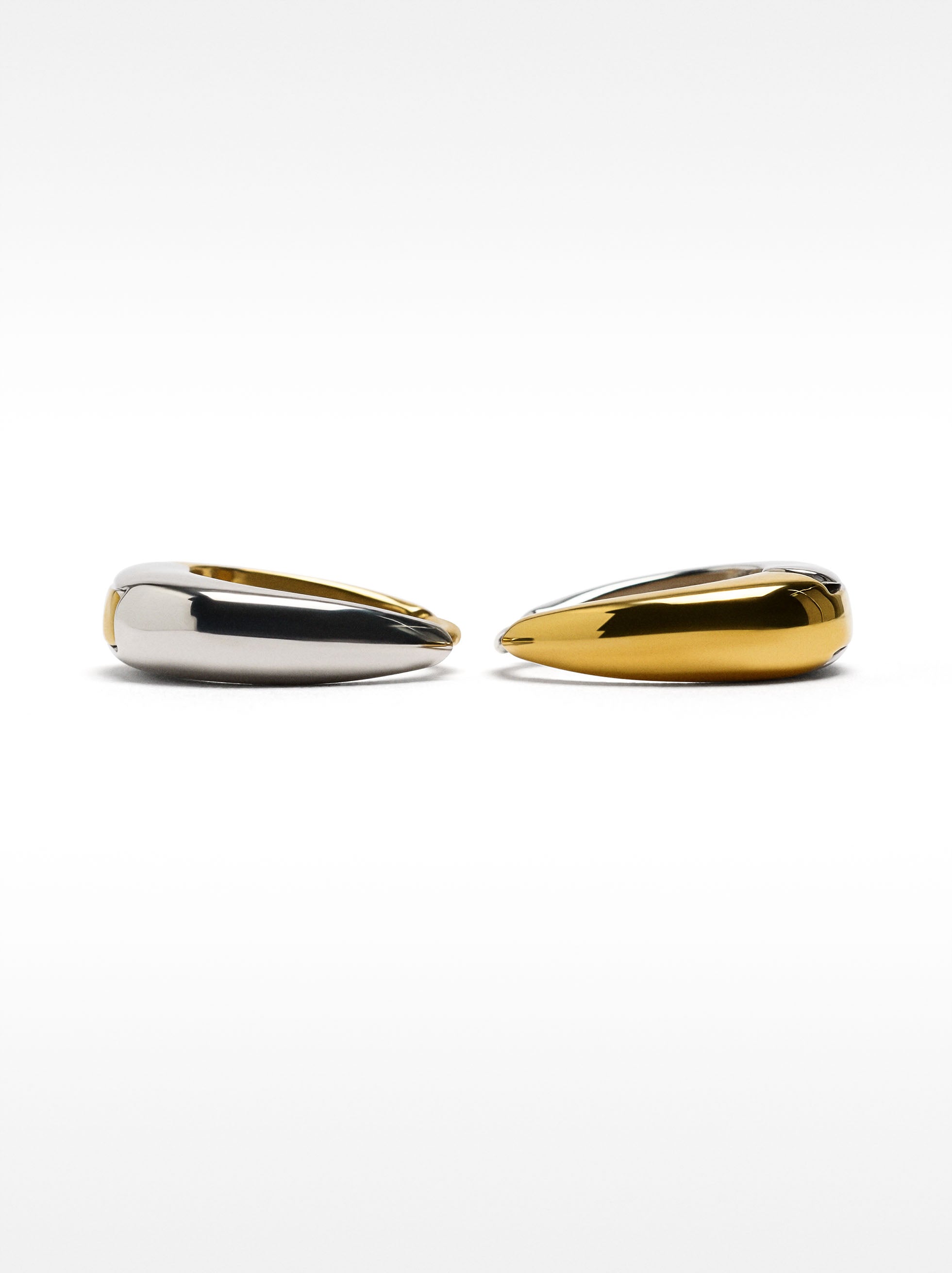 Aros Bicolor Alargados - Acero Inoxidable