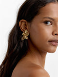 Pendientes Flor Con Textura