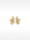 Pendientes Media Flor Con Perlas