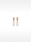 Pendientes Largos Rectangulares Con Circonitas