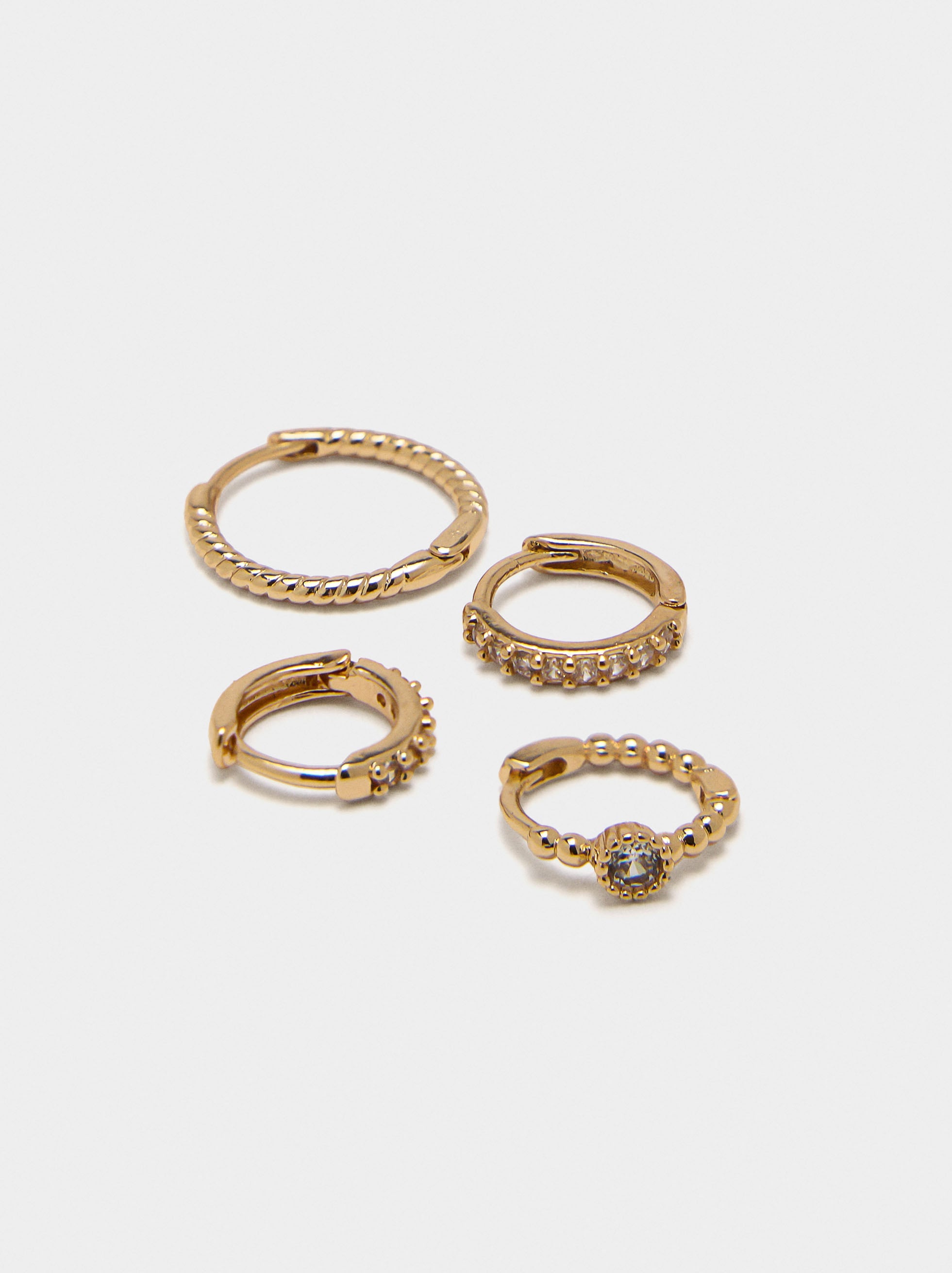 Set De Aros Con Circonitas
