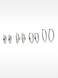 Set De Pendientes De Aro Con Circonitas