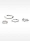 Set De Pendientes De Aro Con Circonitas