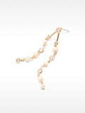 Pendientes Largos Con Circonitas Y Perlas De Agua Dulce