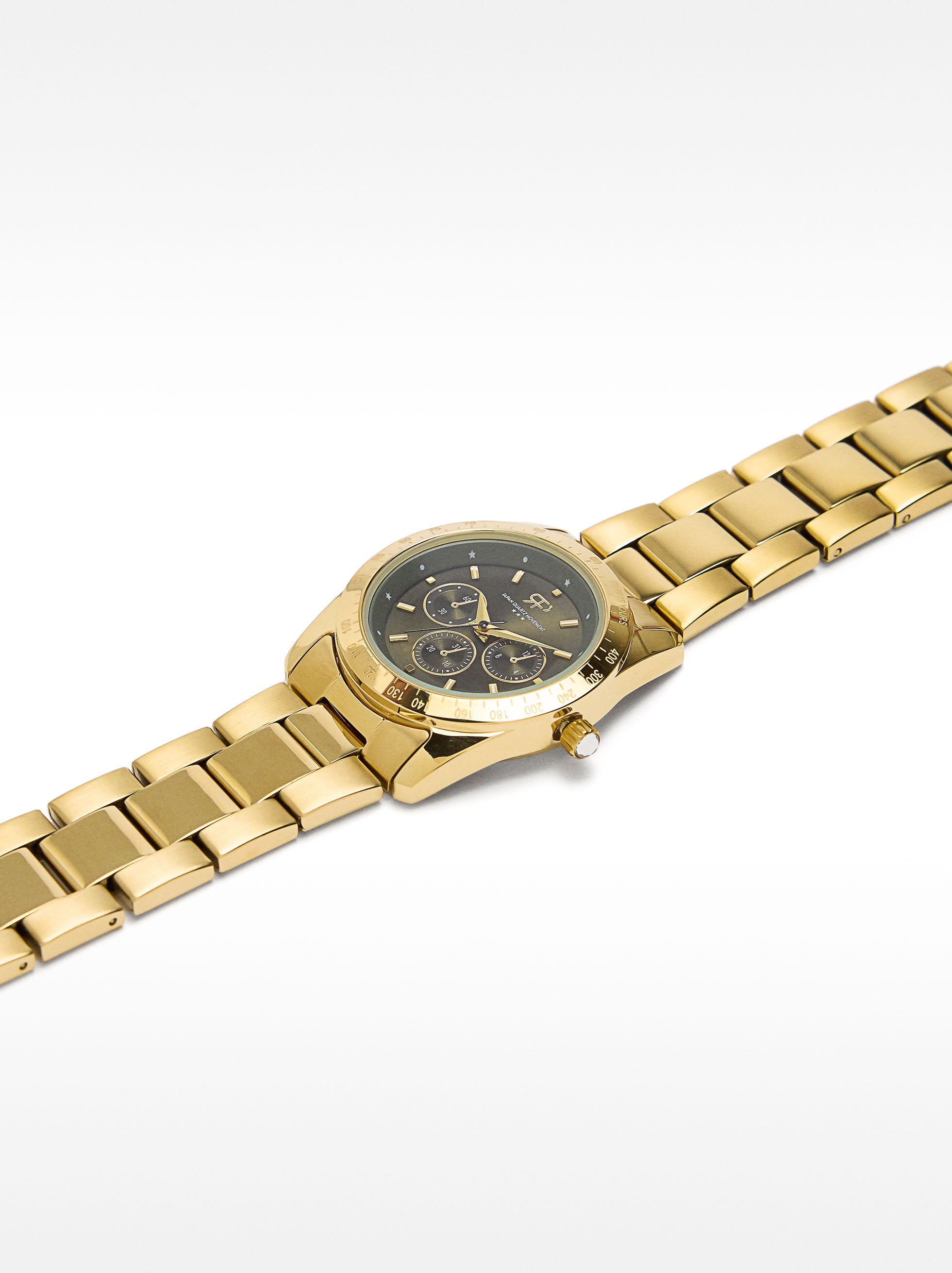 Reloj Dorado Com Pulsera De Acero Inoxidable