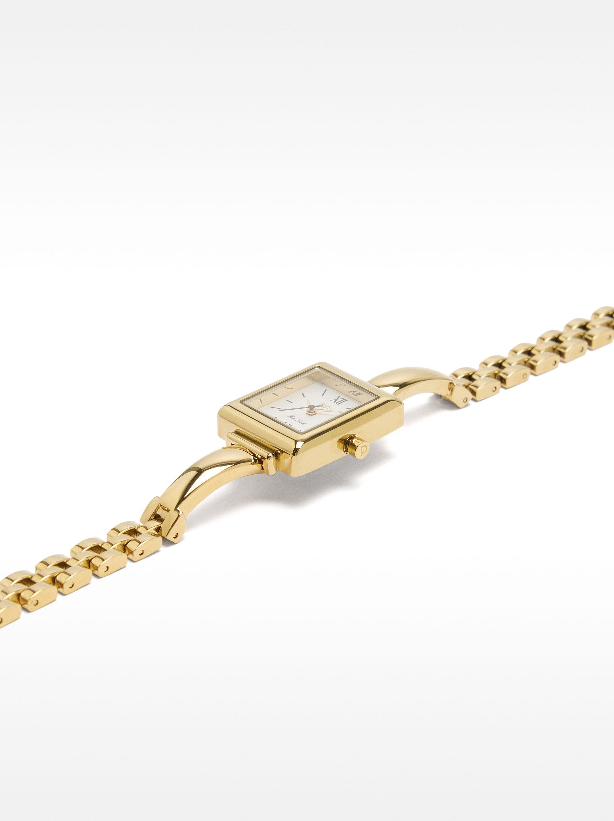 Reloj Cuadrado Dorado