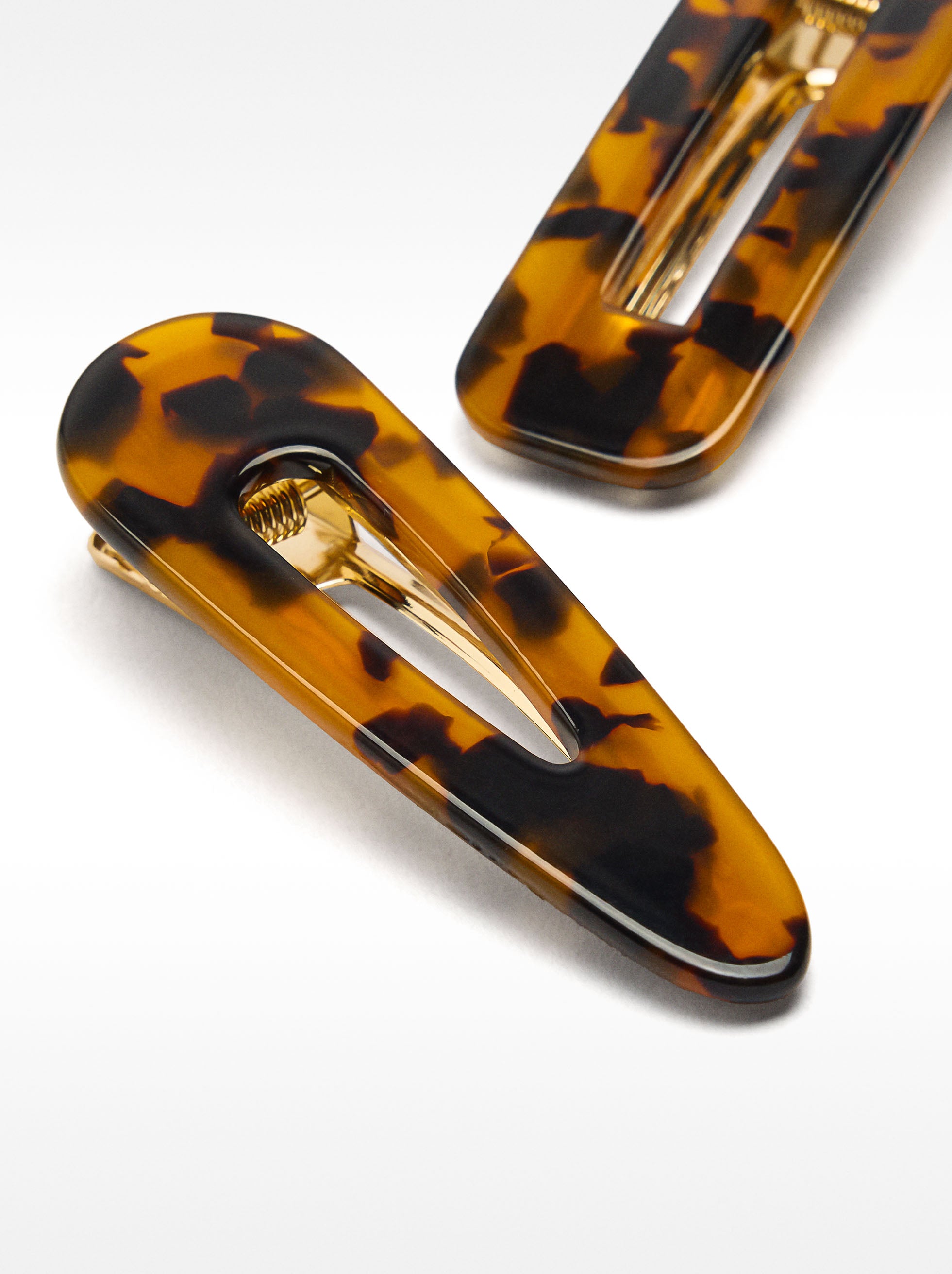 Set De Pinzas Para Pelo Efecto Tortoise