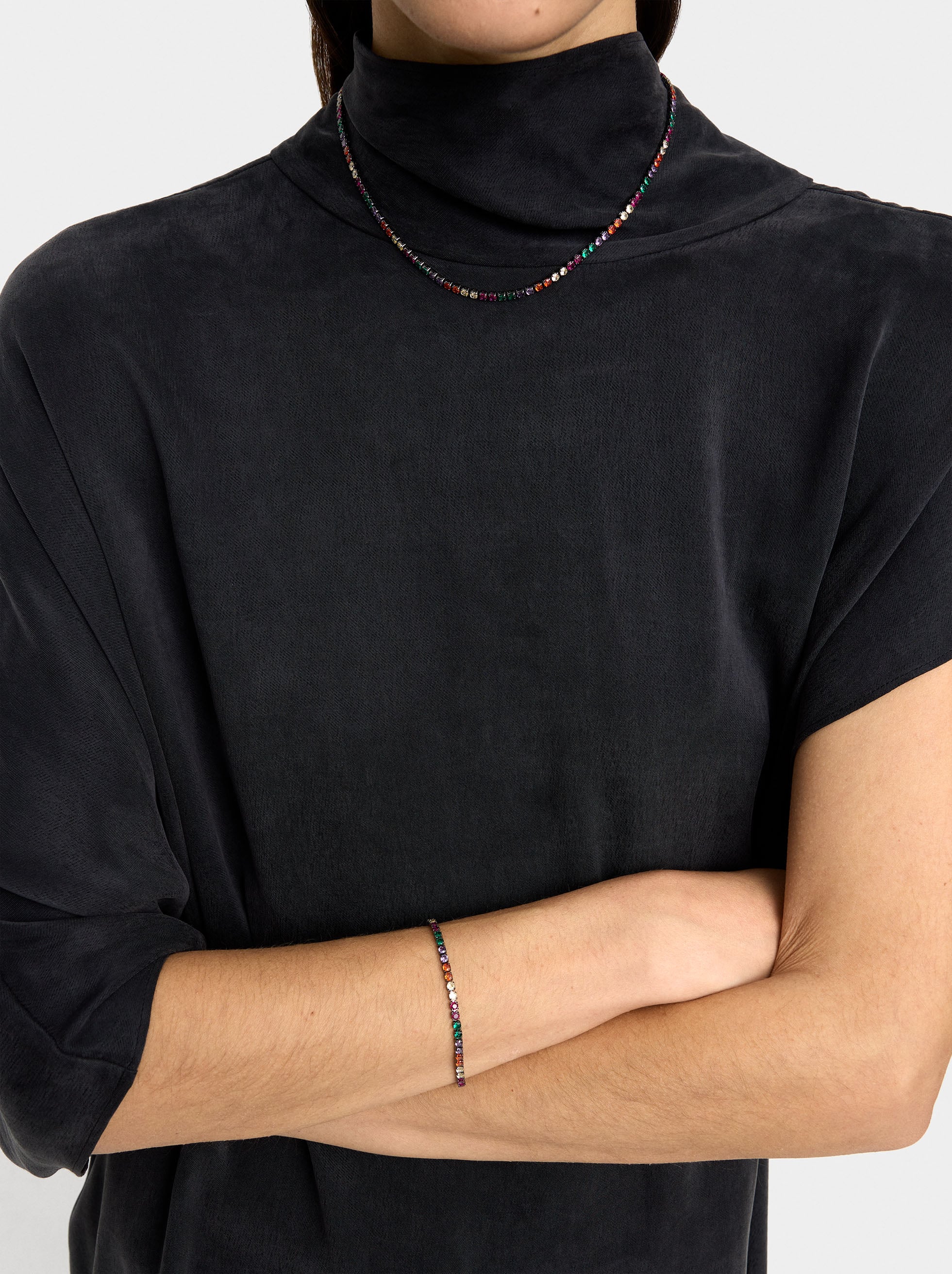 Set Collar Y Pulsera Con Circonitas
