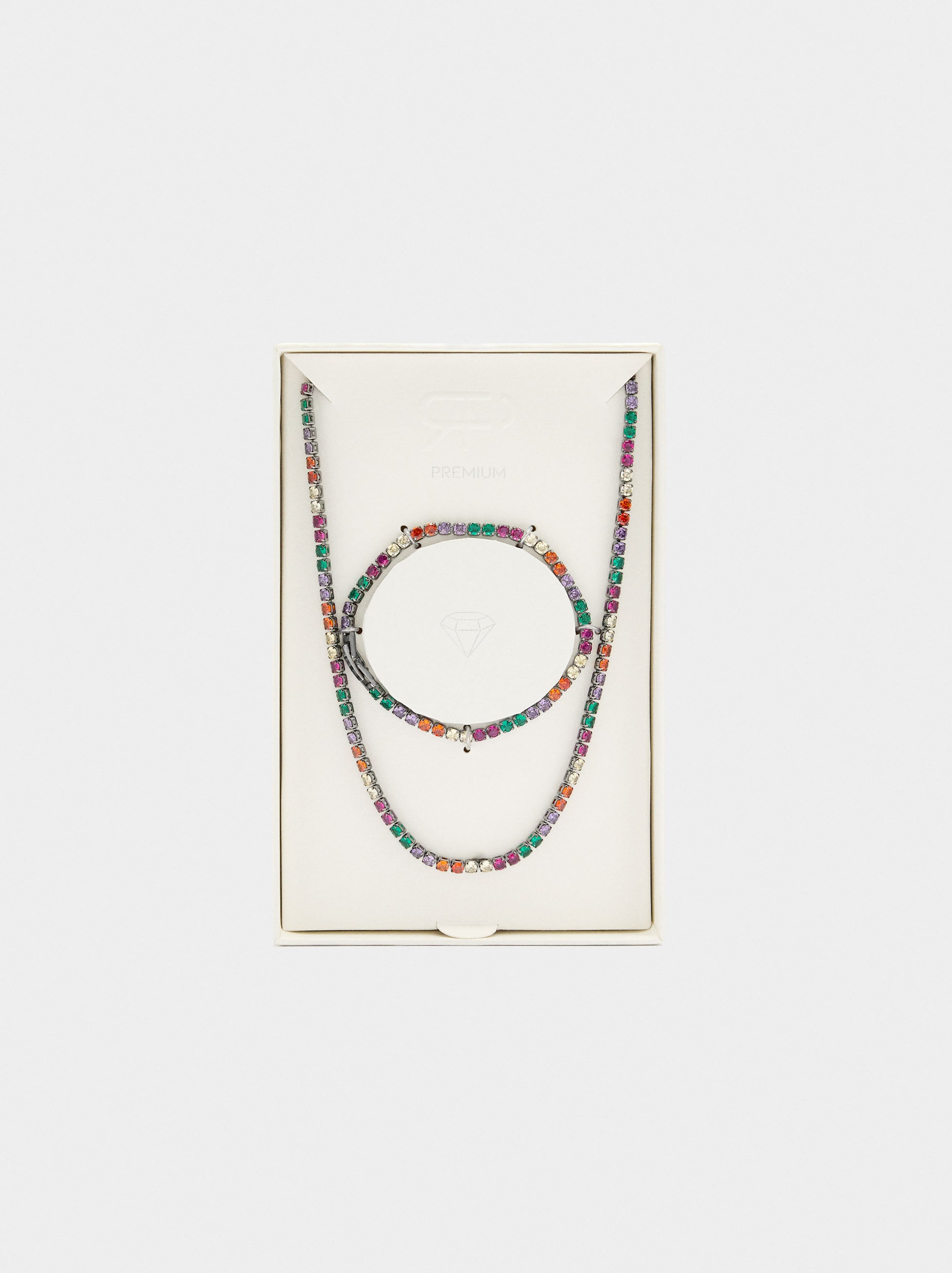Set Collar Y Pulsera Con Circonitas