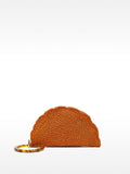 Bolso De Mano Ovalado Con Efecto Rafia