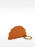 Bolso De Mano Ovalado Con Efecto Rafia
