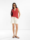 Top De Punto Con Cuello V