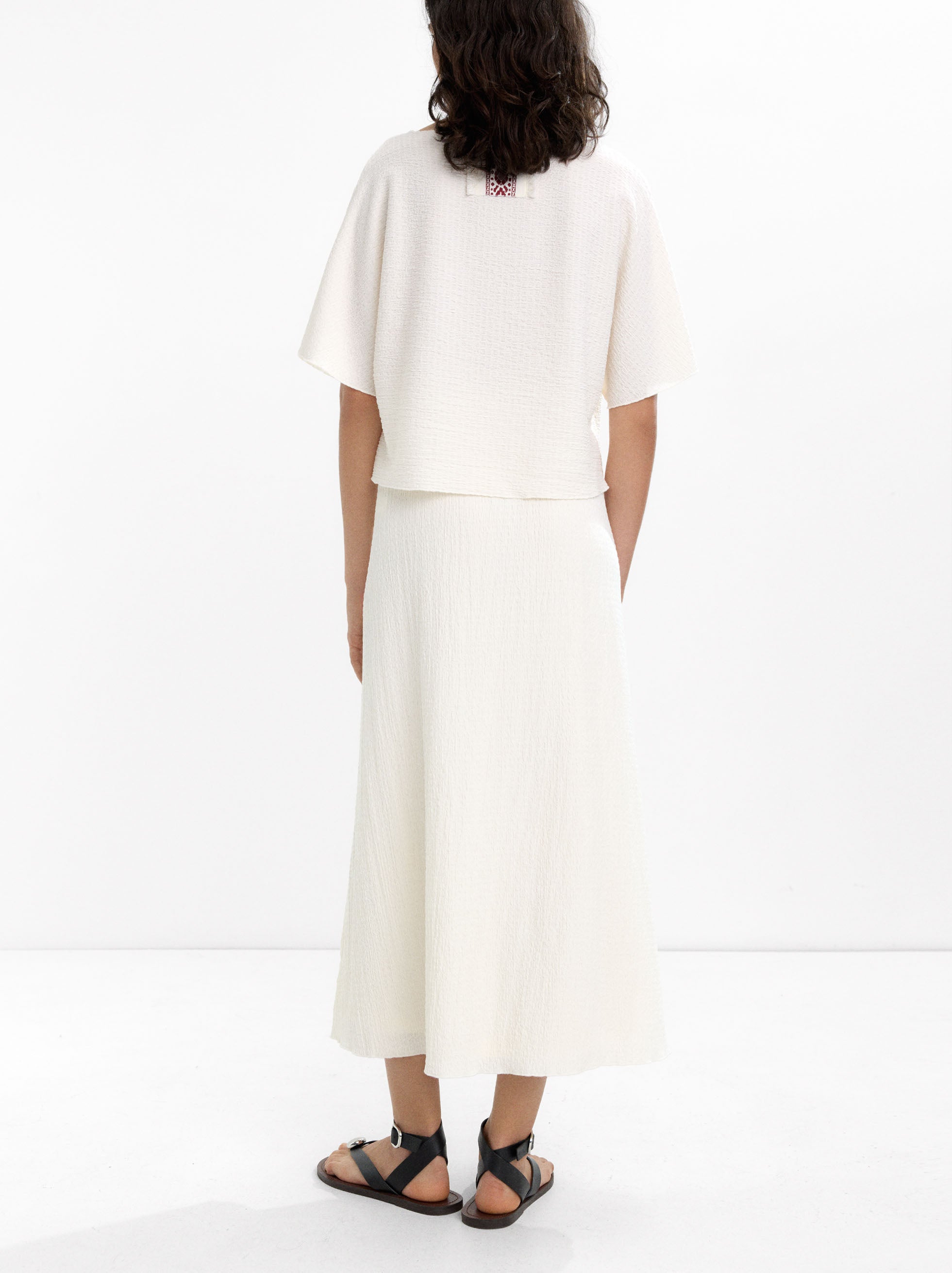 Falda Larga Con Textura