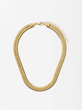 Collar Corto Con Cadena De Serpiente