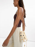 Bolso Bombonera De Punto Con Detalles De Espejos