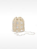 Bolso Bombonera De Punto Con Detalles De Espejos