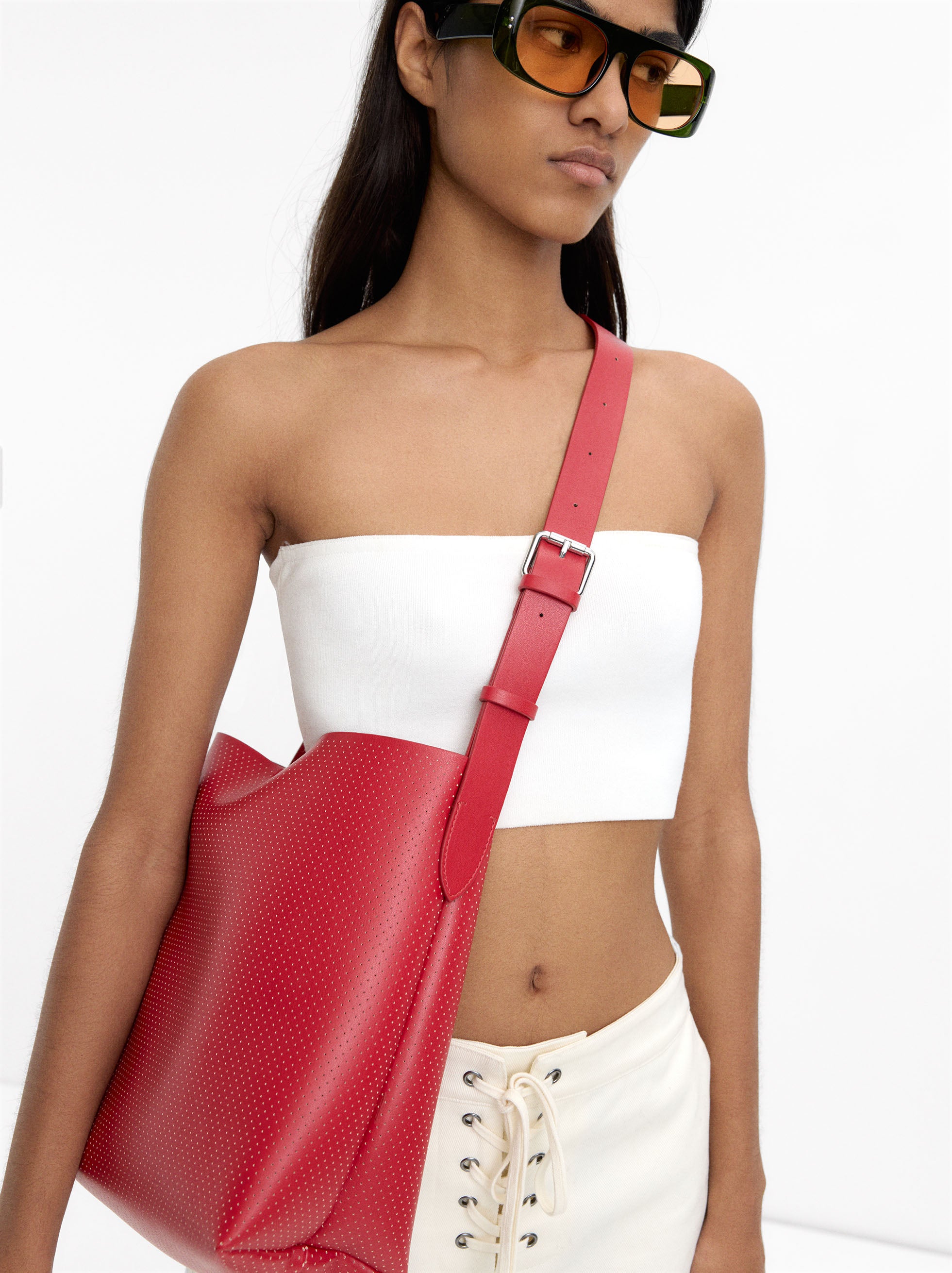 Bolso De Hombro Con Textura