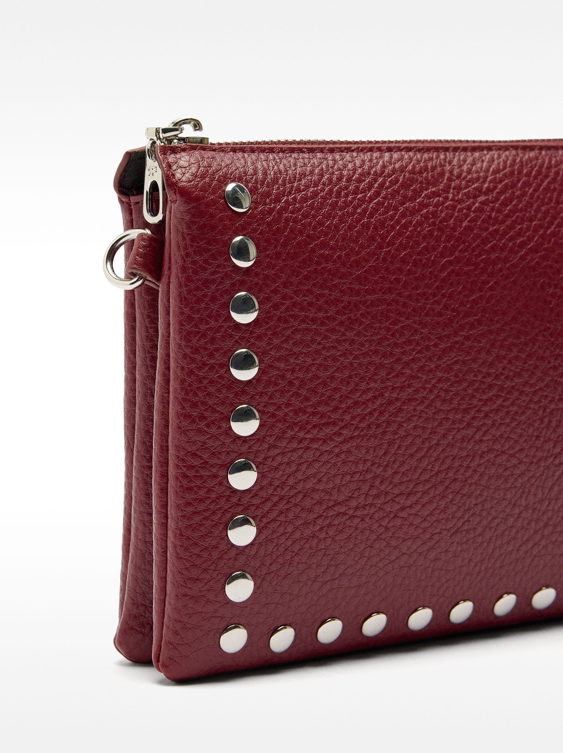 Bolso Bandolera Doble Con Tachuelas