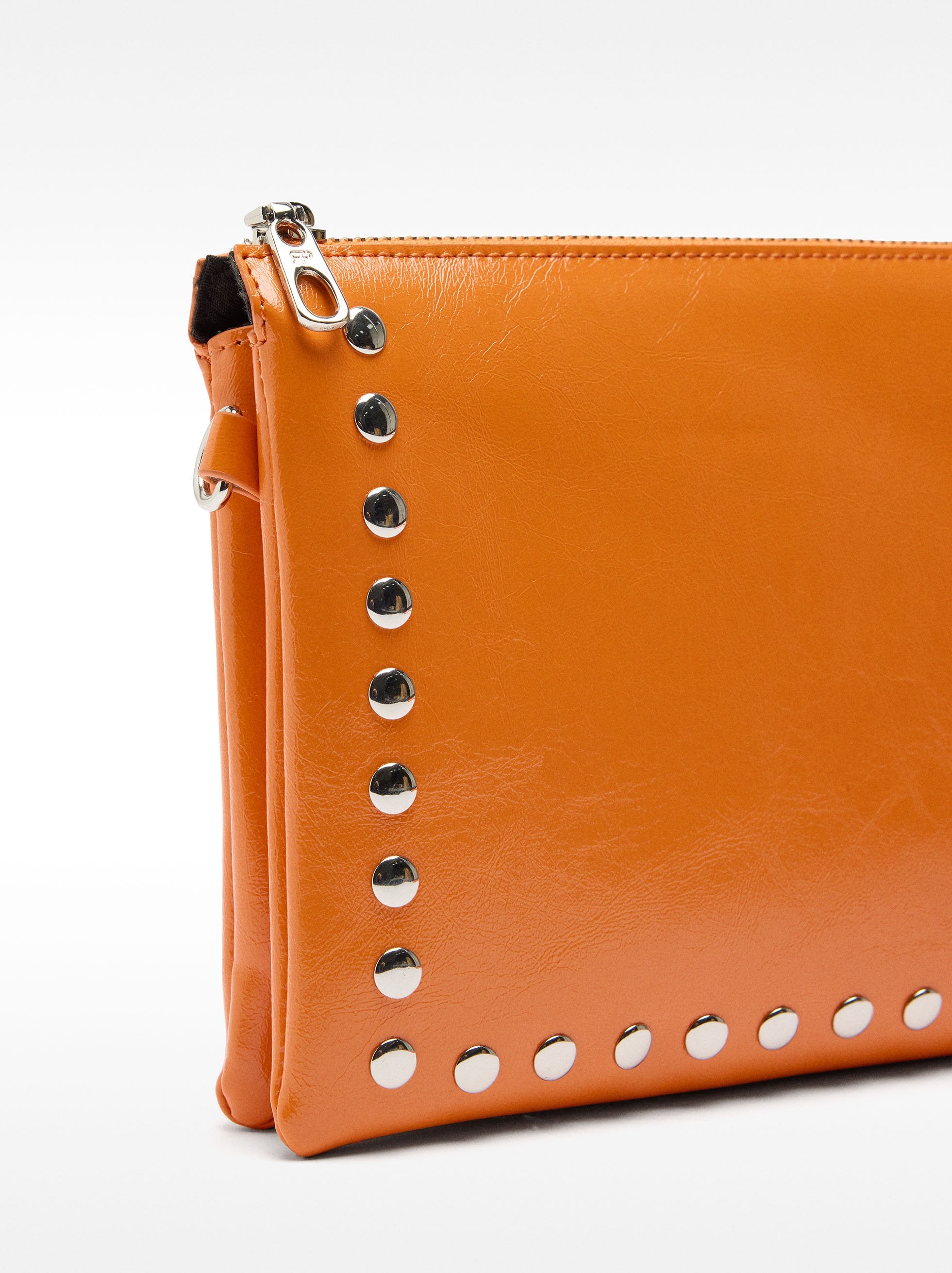 Bolso Bandolera Doble Con Tachuelas