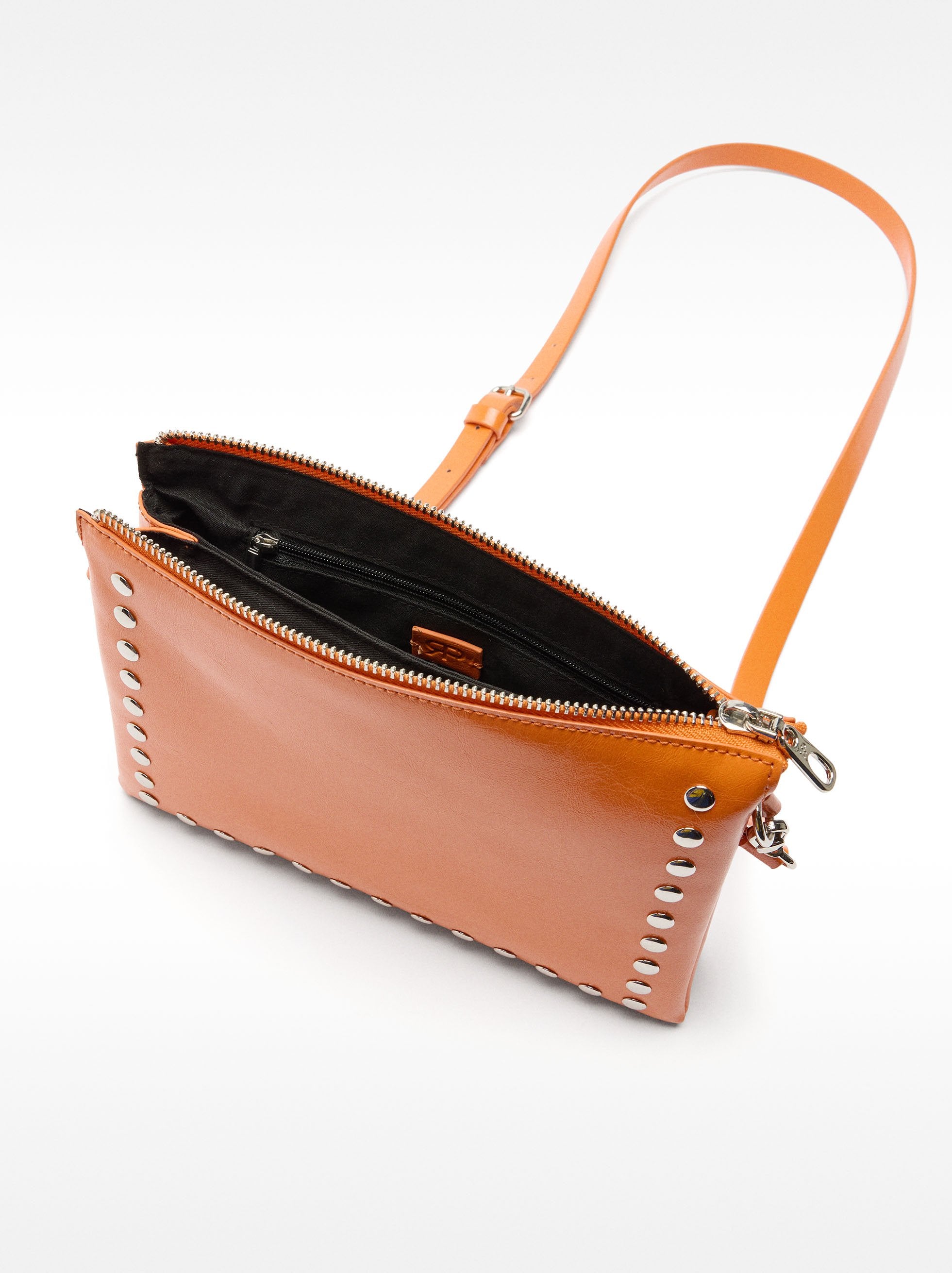 Bolso Bandolera Doble Con Tachuelas