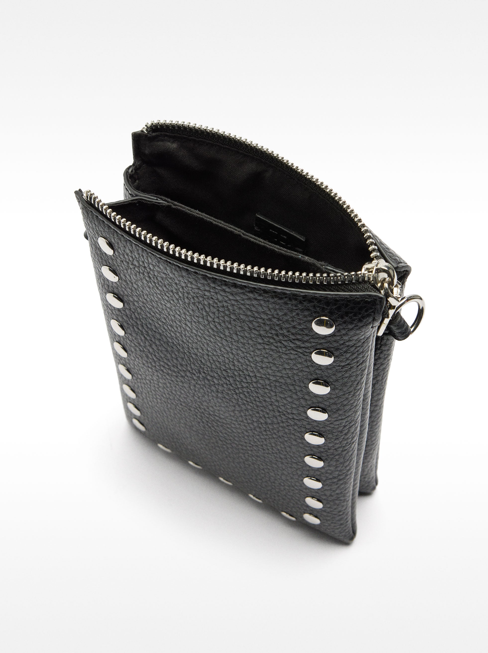 Bolso Bandolera Doble Con Tachuelas