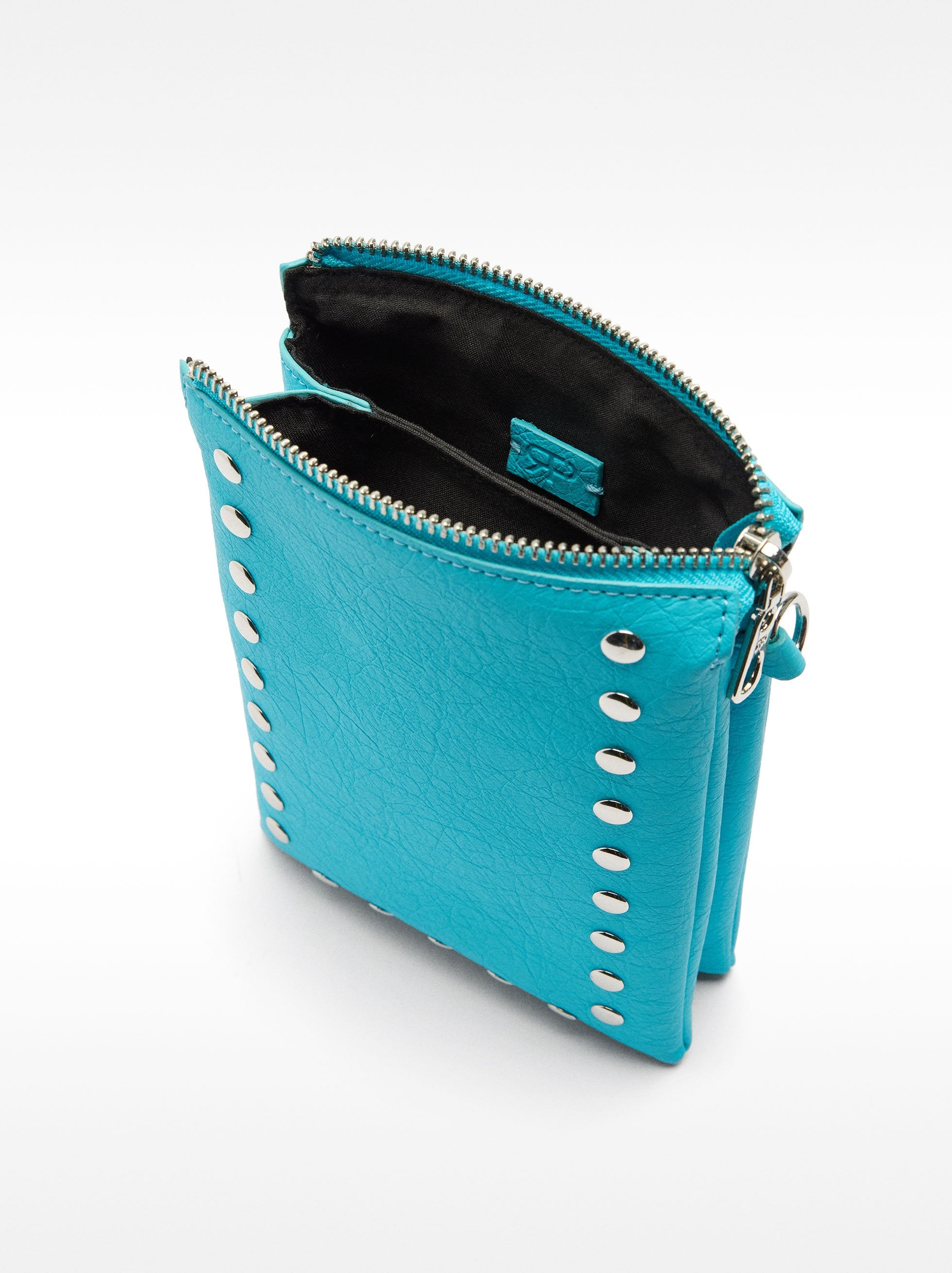 Bolso Bandolera Doble Con Tachuelas