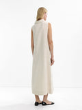 Vestido Midi 100% De Lino