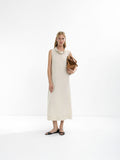 Vestido Midi 100% De Lino