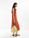 Vestido Midi 100% De Lino