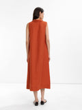 Vestido Midi 100% De Lino