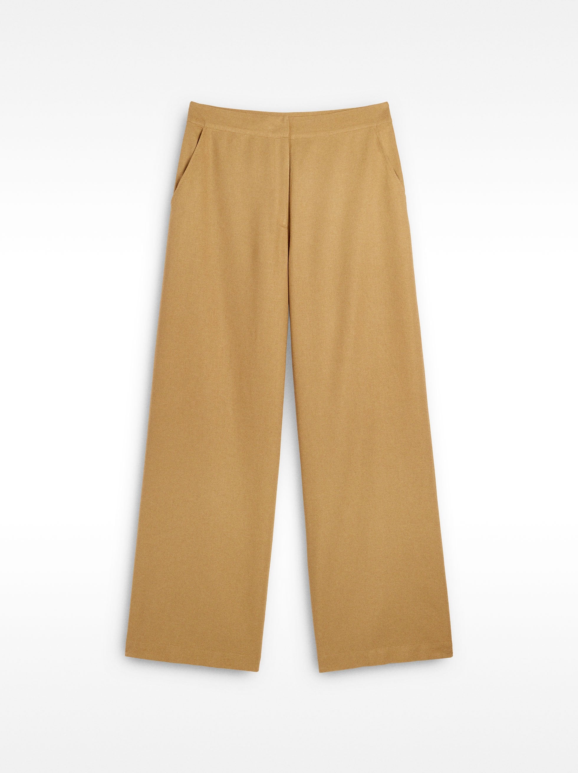 Pantalón Recto Con Lino