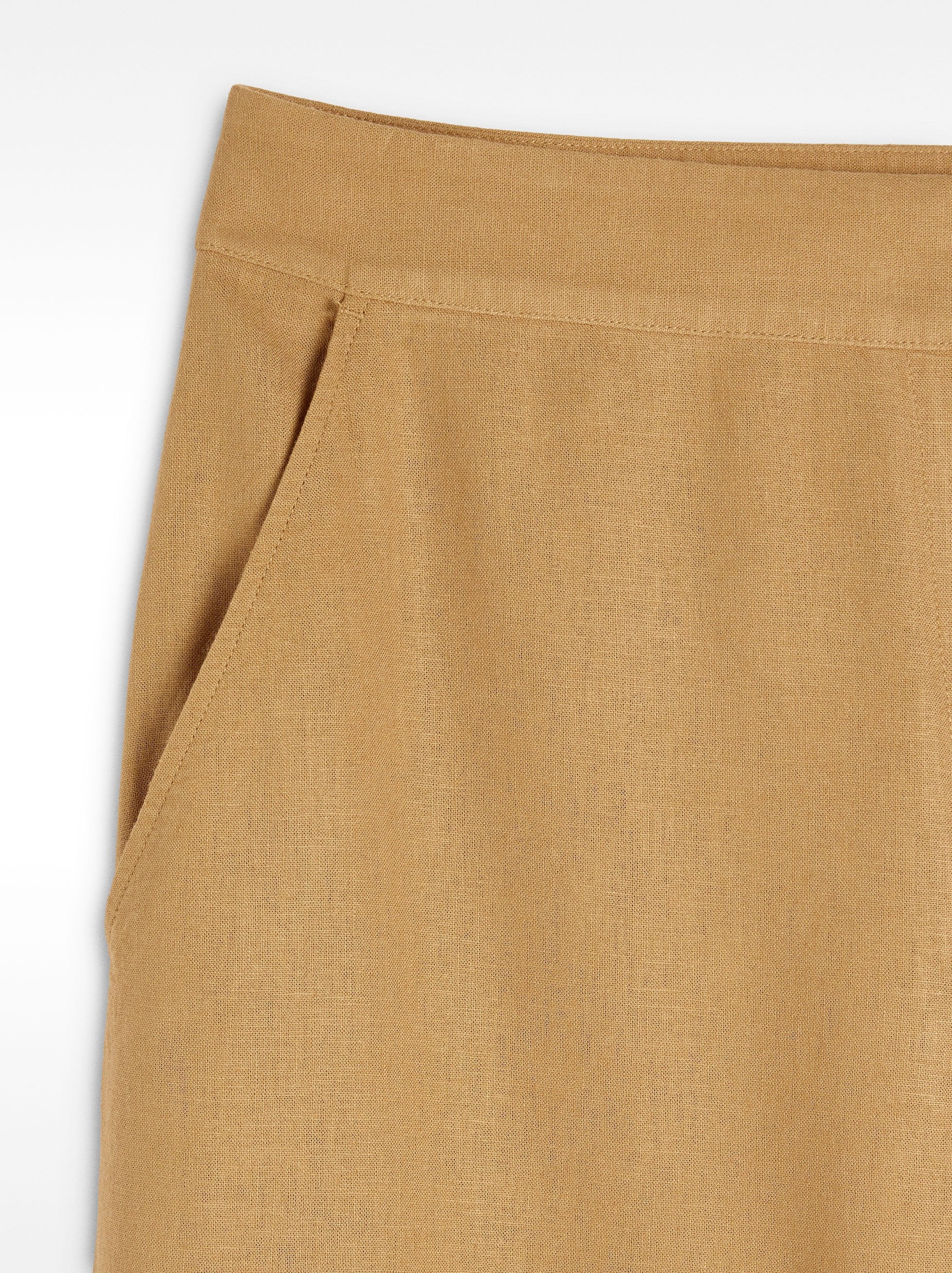 Pantalón Recto Con Lino