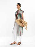 Vestido Camisero Midi A Rayas