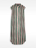 Vestido Camisero Midi A Rayas