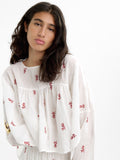 Blusa Con Bordado De 100% Algodón