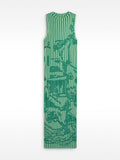Vestido De Punto A Rayas Con Estampado