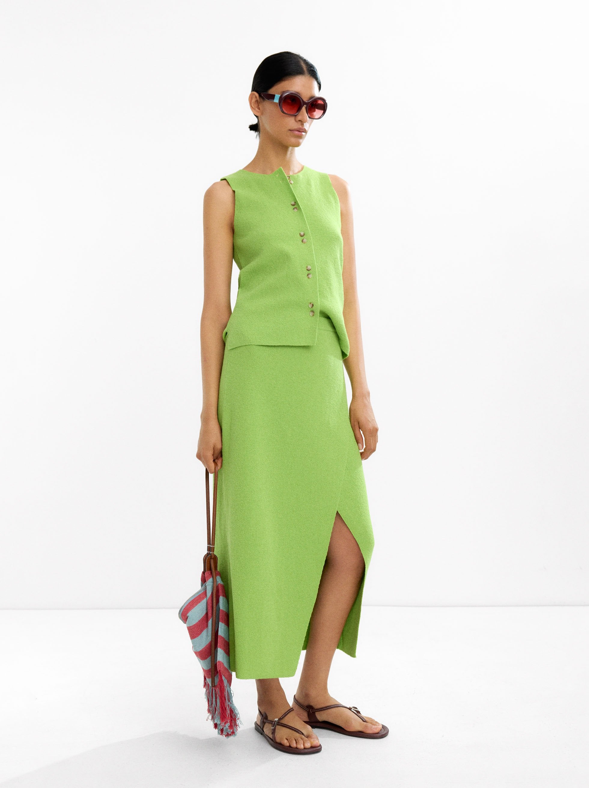 Falda Larga Con Cruzado