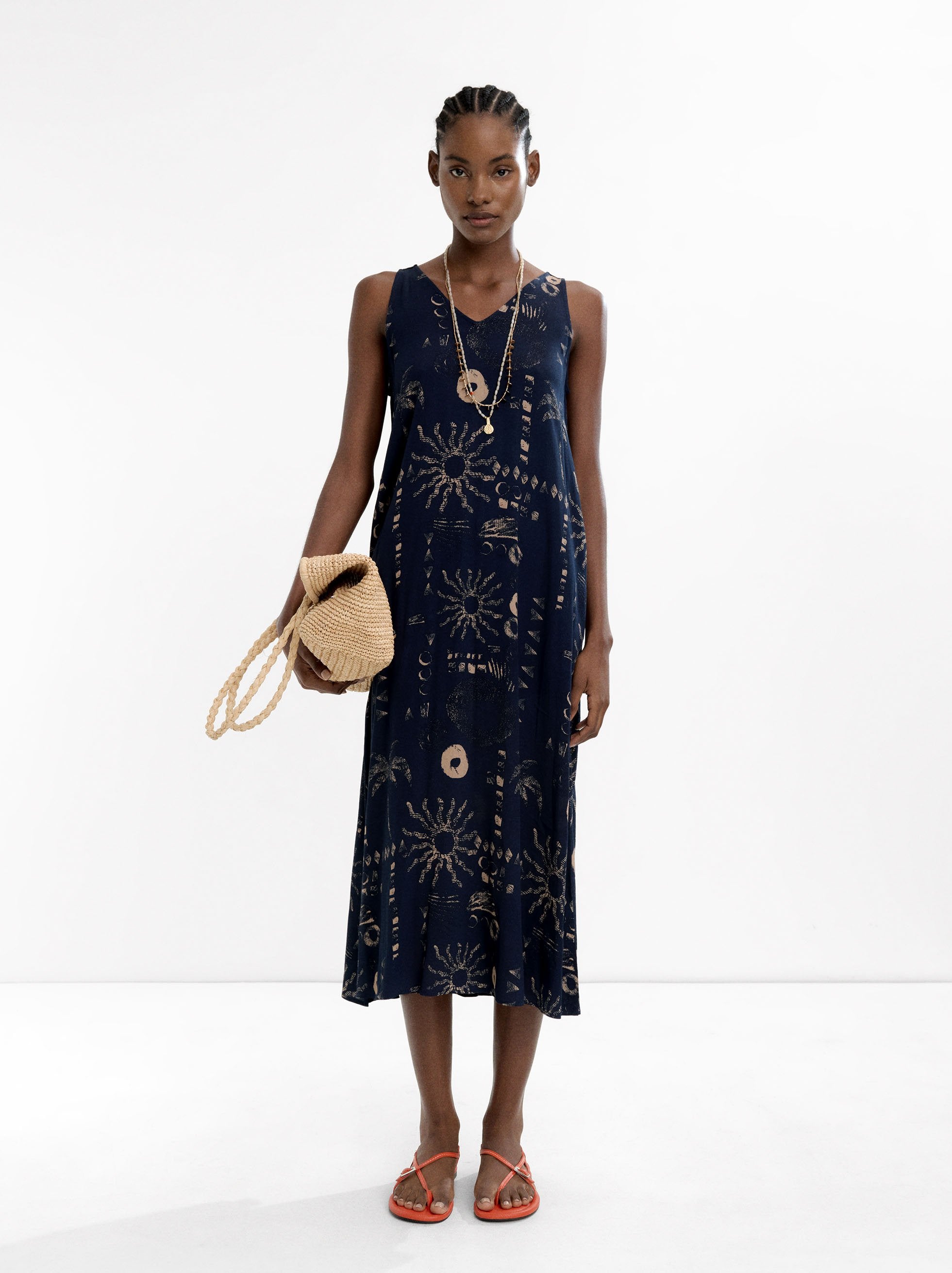 Vestido Midi Estampado