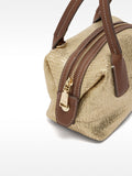 Bolso Tote Efecto Rafia Con Bandolera S