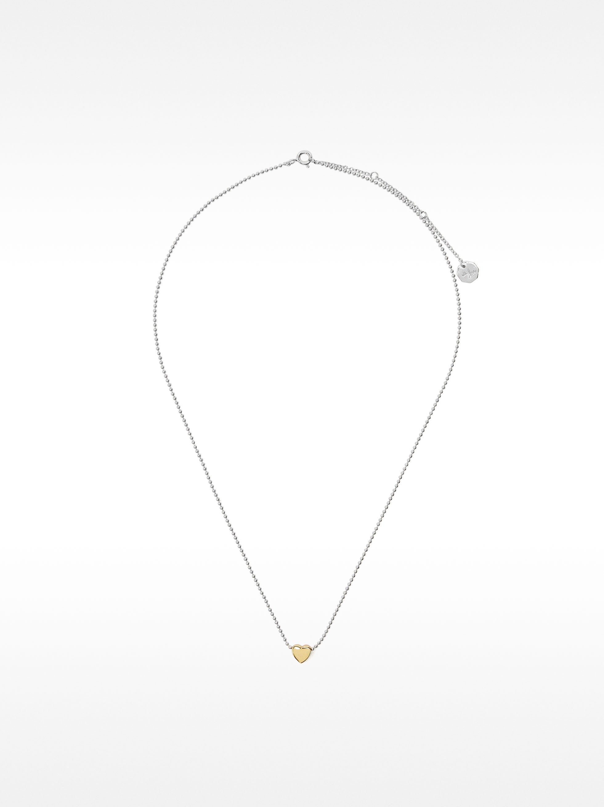 Collar Corto Con Colgante De Corazón – Plata De Ley 925
