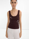 Top Con Flores De Abalorios