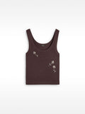 Top Con Flores De Abalorios