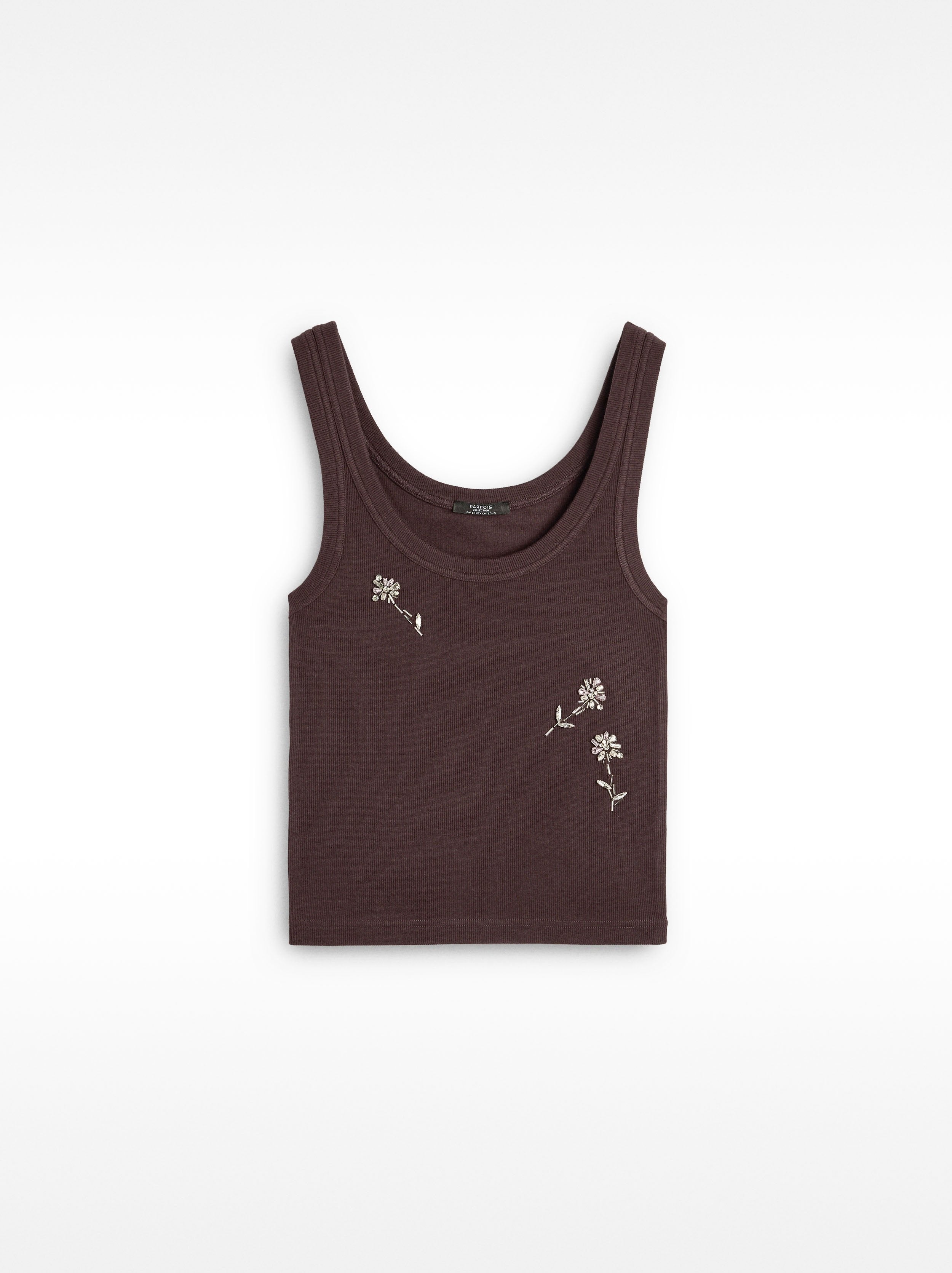 Top Con Flores De Abalorios