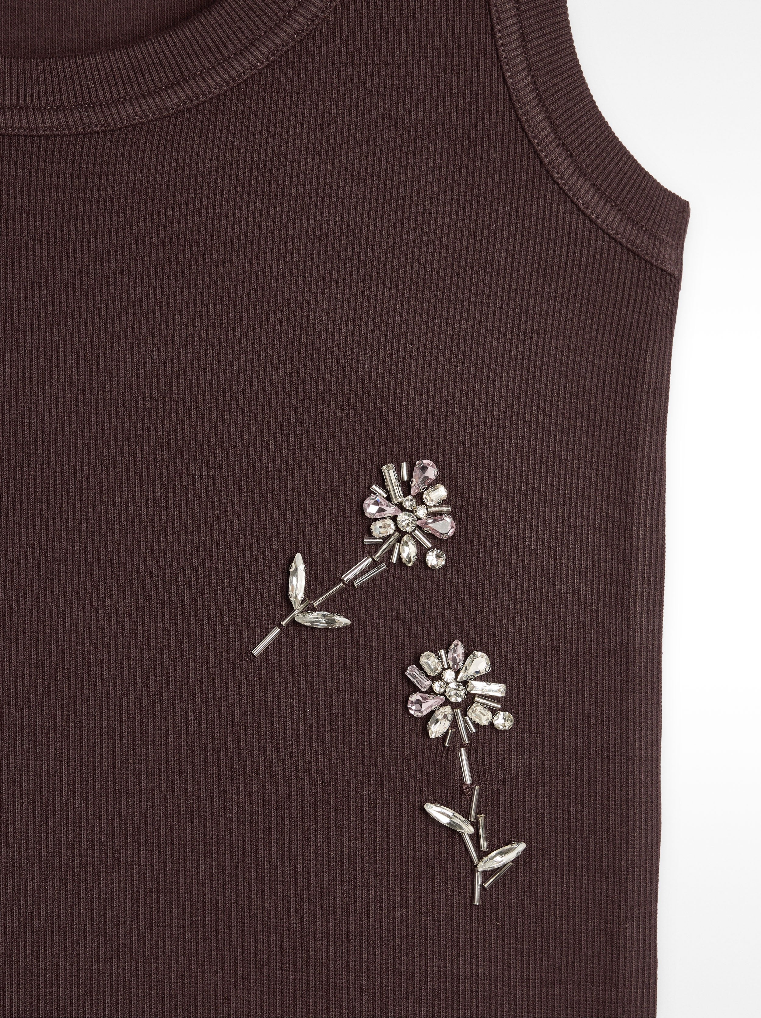Top Con Flores De Abalorios