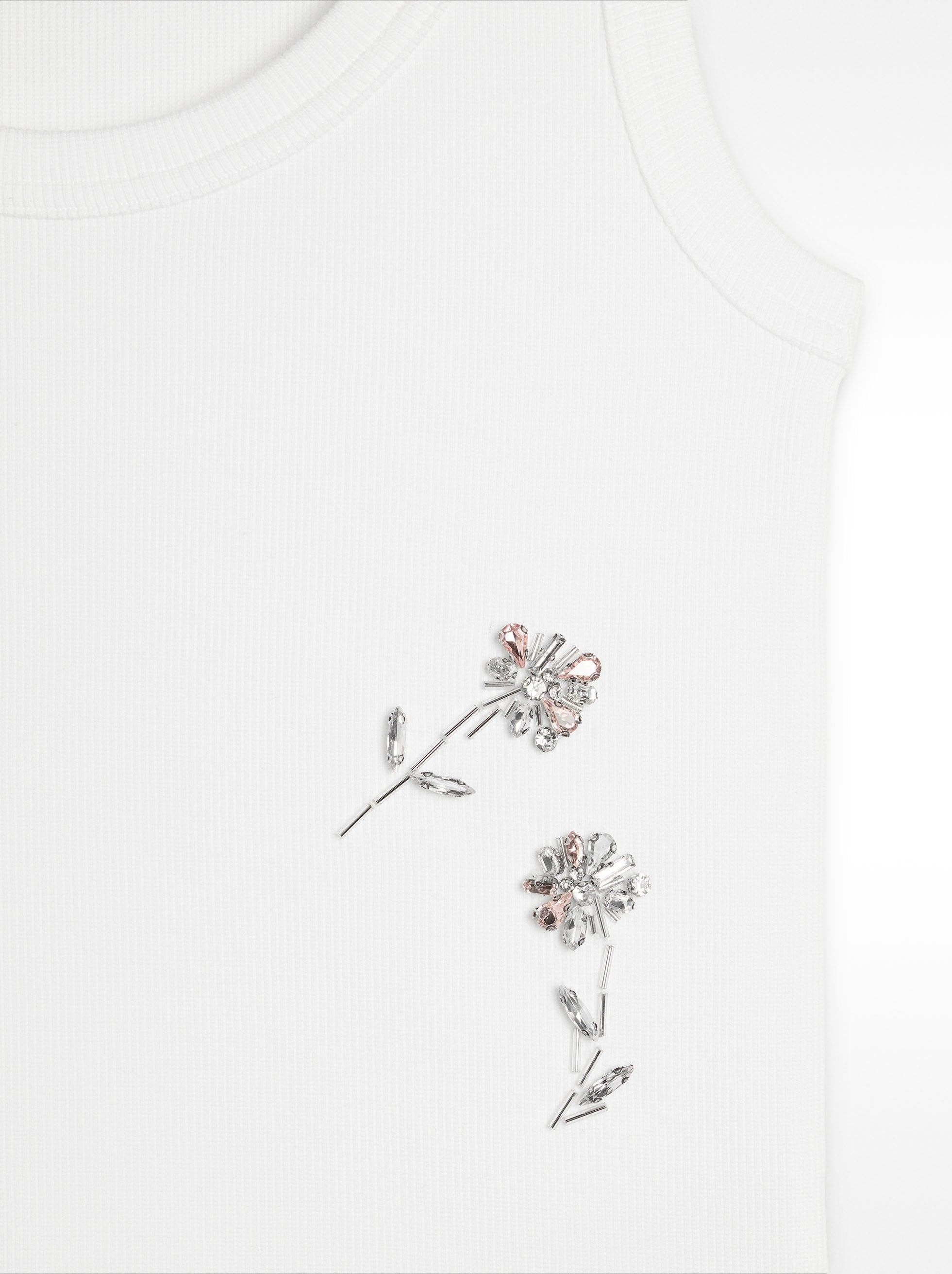 Top Con Flores De Abalorios