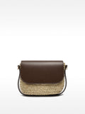 Bolso Bandolera De Rafia Con Solapa
