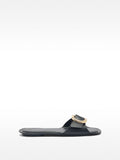 Sandalias Rasas Con Hebilla