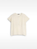 Camiseta Mezcla De Lino Con Botones