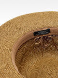 Sombrero Efecto Rafia Con Cinta
